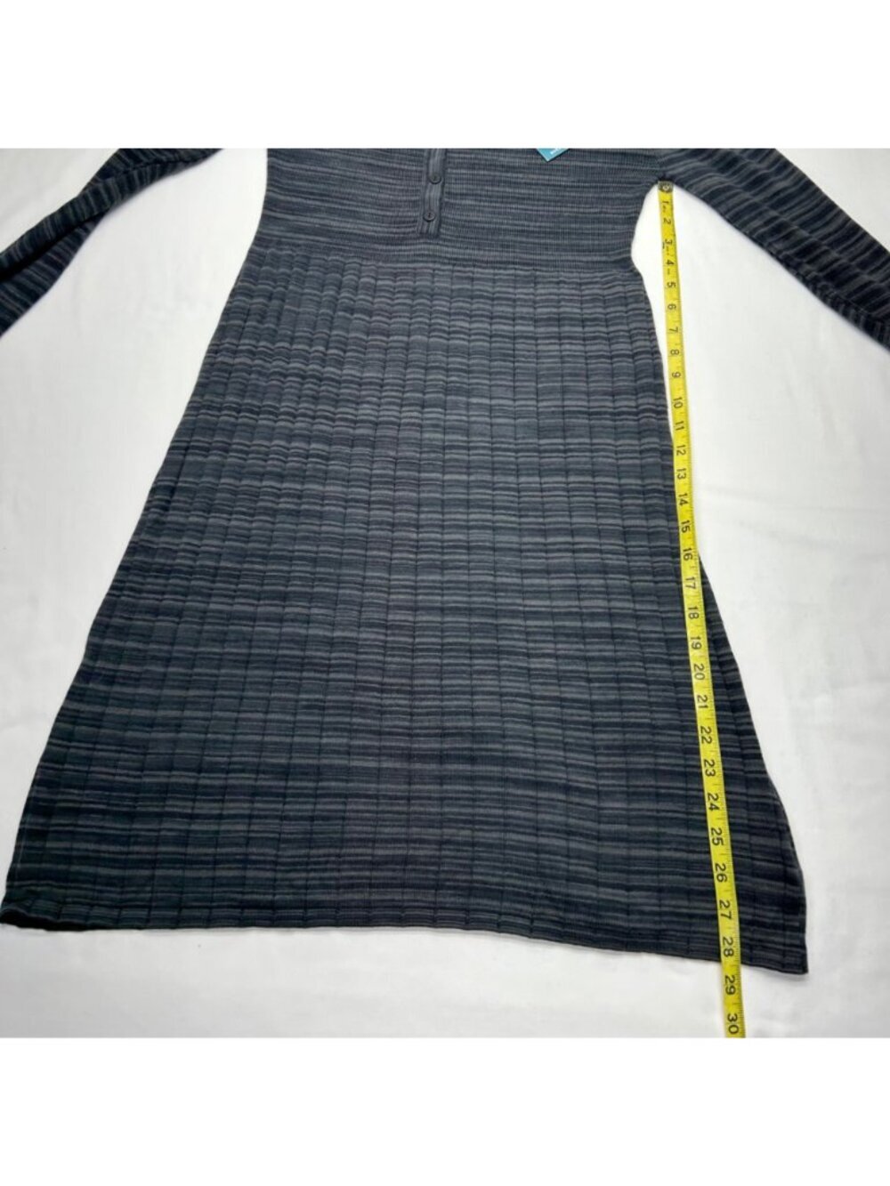 Prana Leandra Dress NWT Women's XL Black/Gray Button Front Placket - Picture 10 of 16